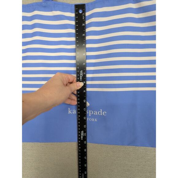 Kate Spade Striped Reusable Tote Blue Bag Shopping - Picture 3 of 5